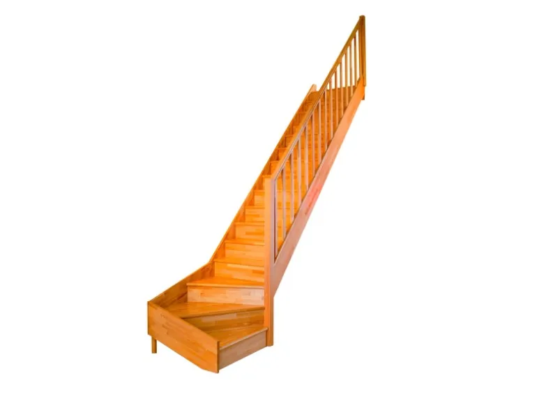 Dolle Wangentreppe Paris 1/4 gewendelt mit Setzstufen Buche FSC