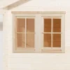 Doppelfenster 138 x 79 cm für Weka Gartenhaus mit Wandstärke 45 mm