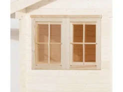 Doppelfenster 138 x 79 cm für Weka Gartenhaus mit Wandstärke 45 mm