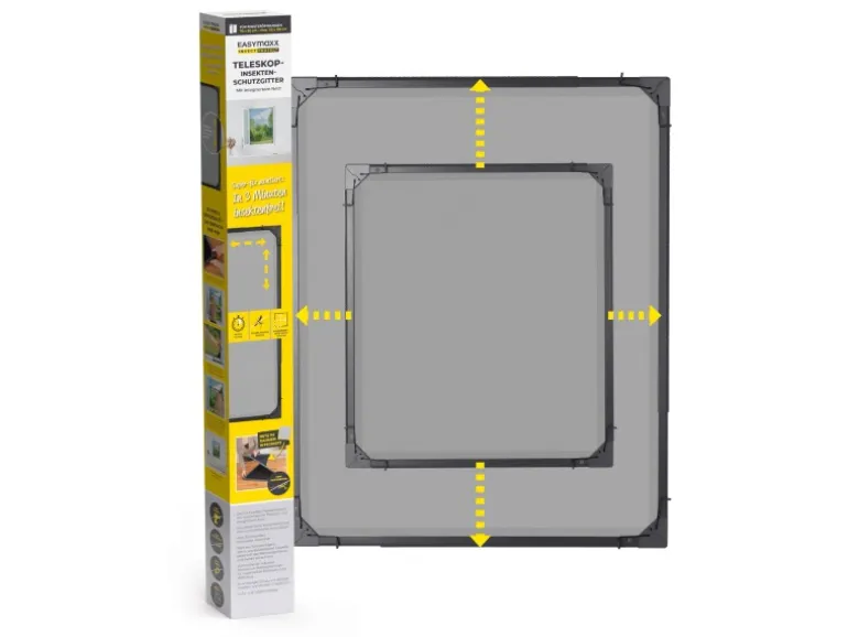 Easymaxx Moskitonetz Magic Fit 115 cm x 135 cm Anthrazit