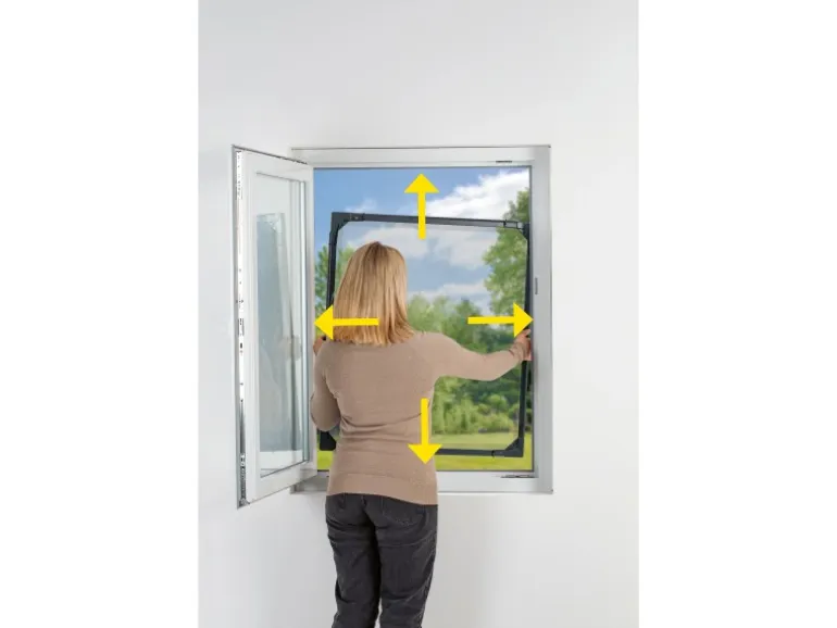 Easymaxx Moskitonetz Magic Fit 115 cm x 135 cm Anthrazit