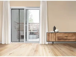 Easymaxx Moskitonetz mit Magnetverschluss für die Tür 100 cm x 210 cm Schwarz