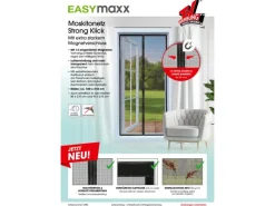 Easymaxx Moskitonetz mit Magnetverschluss für die Tür 100 cm x 210 cm Schwarz