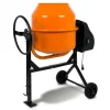 EBERTH Betonmischer 140L Elektrisch Mobil, 550W Motor, Gestell aus Stahl, Trommel Schwenkbar