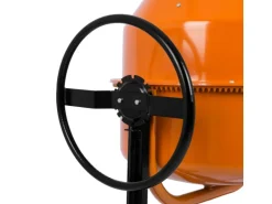 EBERTH Betonmischer 140L Elektrisch Mobil, 550W Motor, Gestell aus Stahl, Trommel Schwenkbar