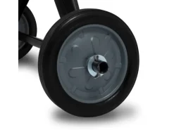 EBERTH Betonmischer 140L mit 6,5PS Benzinmotor, Gestell, Trommel und Zahnkranz aus Stahl, Trommel Schwenkbar