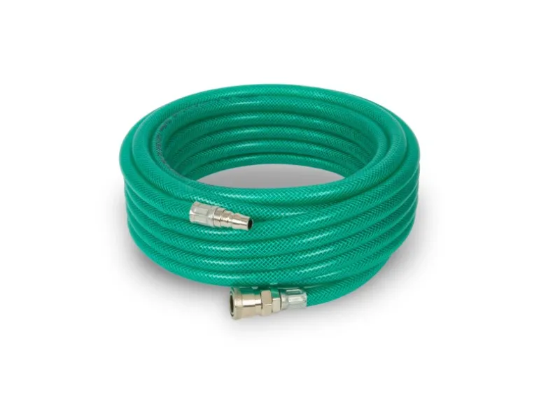 EBERTH Druckluftschlauch Länge 10m Durchmesser 10mm x 14mm 3/8 Kupplung 24 Bar