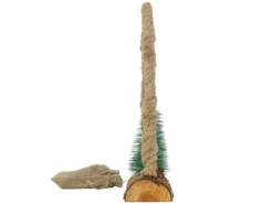 ECD Germany LED Jute Weihnachtsstern mit LED-Beleuchtung 33x9,5x30 cm