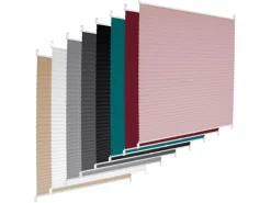 ECD Germany Plissee Klemmfix ohne Bohren 100 x 200cm Petrol Blickdicht Faltrollo