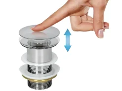 ECD Germany Waschbecken 505x395x135 mm Keramik Weiß Ablaufgarnitur ohne Überlauf