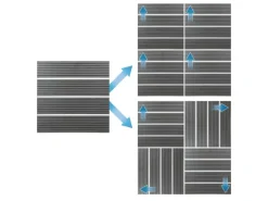 ECD Germany WPC Terrassenfliesen 30x30 cm 11Er Spar Set Anthrazit in Holzoptik