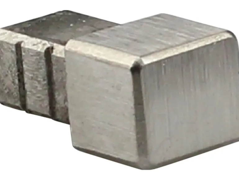 Ecke Quadrat-Abschlussprofil Edelstahl gebürstet 12,5 mm (2 Stk.)