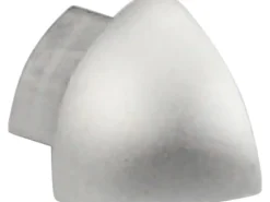 Ecke Viertelkreis-Abschlussprofil Alu eloxiert Silber matt 10 mm (2 Stk.)