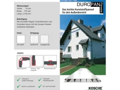 Eckleiste Duropan 270 cm x 2 cm Weiß