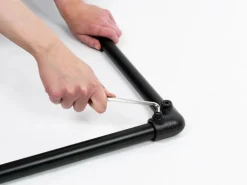 Eckstück 90° Schwarz matt für Stahlrohr Ø 2,7 cm