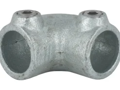 Eckstück 90° Silber verzinkt für Stahlrohr Ø 2,7 cm