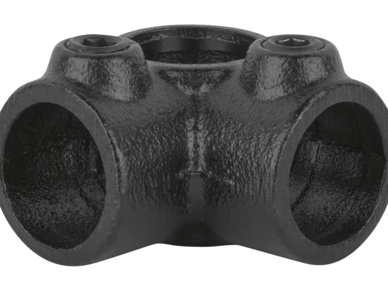 Eckstück Durchgehend 90° Schwarz matt für Stahlrohr Ø 2,7 cm