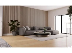 ECON Akustikpaneel Eiche 240 cm x 60 cm x 1,8 cm MDF Schwarz