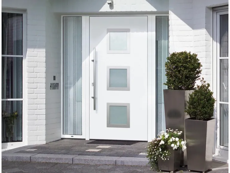 EcoStar Haustür Isopro IP 810S Verkehrsweiß 110 cm x 210 cm DIN L