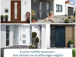 EcoStar Haustür Isopro IP 010 Anthrazitmetallic 110 cm x 210 cm DIN L