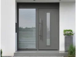 EcoStar Haustür Isopro IP 020S Graualuminium 110 cm x 210 cm DIN L