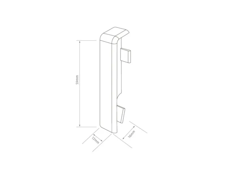 Egger Zwischenstück 6 cm Stein Schwarz 2 Stück