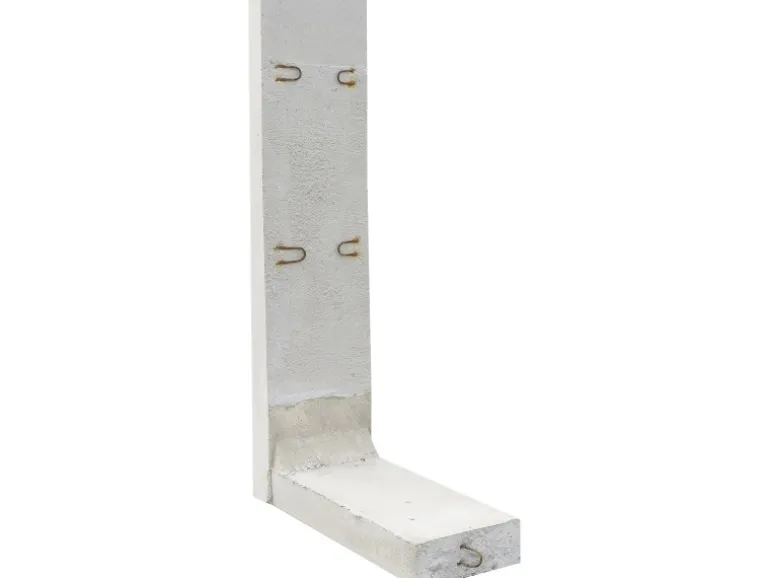 EHL Stützwinkel L-Stein 50 cm x 205 cm Sicht Lf.1 Wandstärke 12 cm Grau