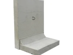 EHL Stützwinkel L-Stein 50 cm x 80 cm Sicht Lf.1 Wandstärke 12 cm Grau