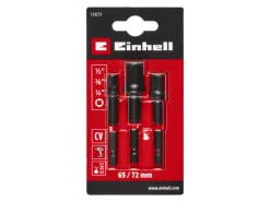 Einhell Impact Steckschlüssel Adapter-Set mit 1/4" E 6.3 Schaft 3-teilig