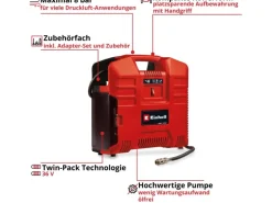 Einhell Power X-Change Akku-Koffer-Kompressor-Set TE-AC 36/8 Li OF Solo