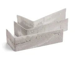 Elabrick Eckverblender Ibiza 7,1 cm x 11,5 cm/24 cm Grau-Weiß 2 m¹