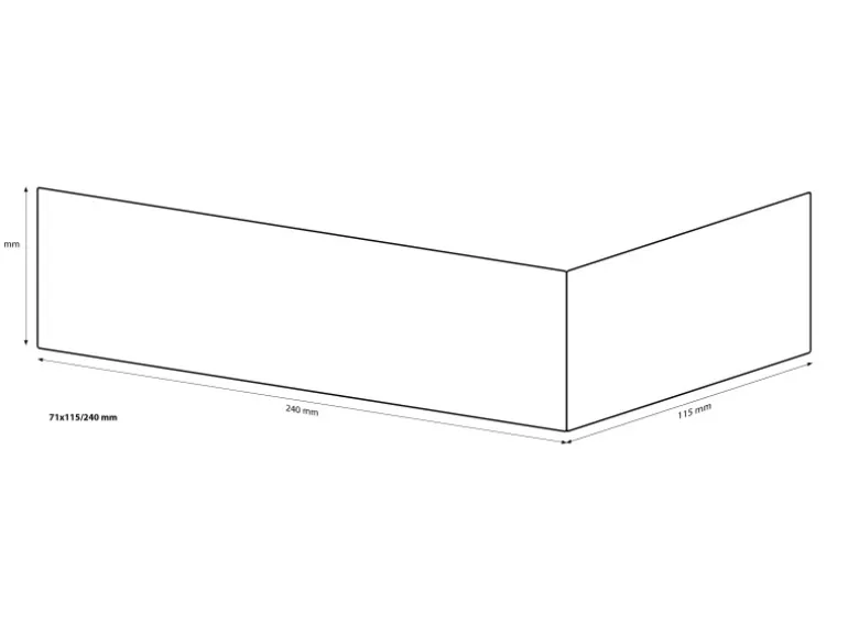 Elabrick Eckverblender Nebraska 7,1 cm x 11,5/24 cm Grau