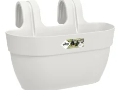 Elho Blumenkasten Vibia Campana M 36 cm x 24 cm x 26 cm Seidenweiß