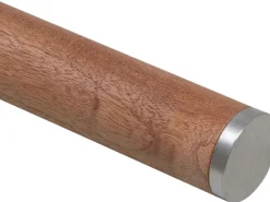 Endkappe Edelstahl flach für Holzhandlauf Ø 40 mm