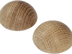 Endkappen-Set für Holzhandlauf ø 40 mm Eiche 2 Stück
