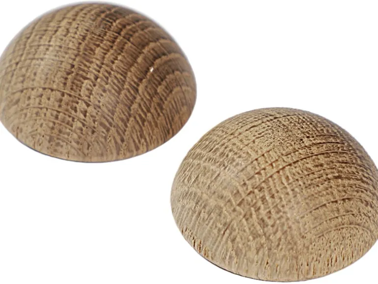 Endkappen-Set für Holzhandlauf ø 40 mm Eiche 2 Stück