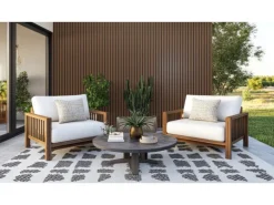 Equipped Wandpaneel WPC Outdoor 2350 mm x 219 mm x 26 mm Eiche Geölt