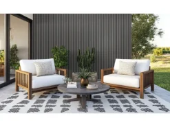 Equipped Wandpaneel WPC Outdoor 2350 mm x 219 mm x 26 mm Eiche Grau