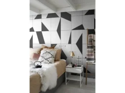 ESTAhome Fototapete Fliesenmuster Schwarz-Weiß 200 x 279 cm 158908