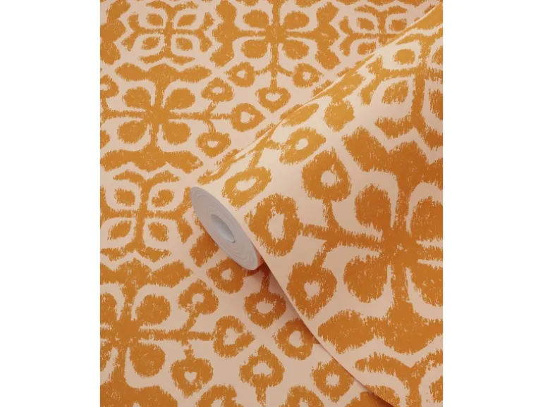 ESTAhome Tapete Abgenutzte Fliesen Orangebraun 50 X 900 Cm 131481