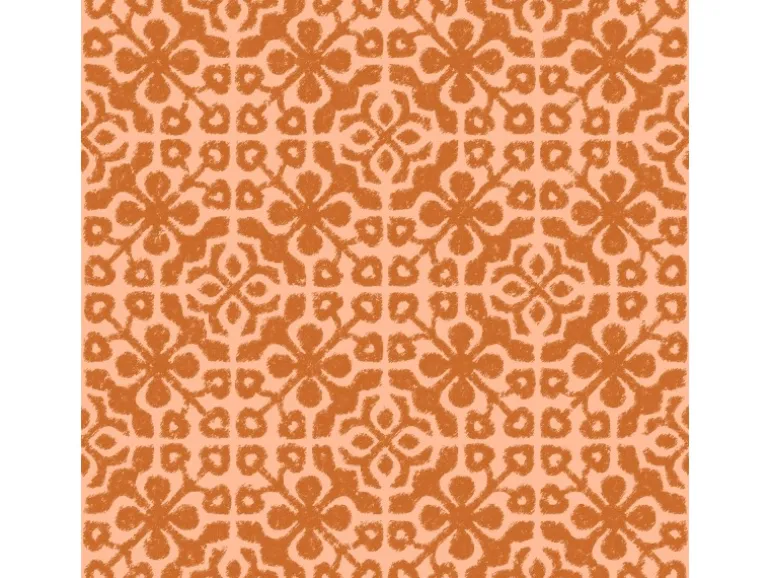 ESTAhome Tapete Abgenutzte Fliesen Orangebraun 50 X 900 Cm 131481