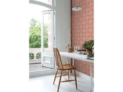 ESTAhome Tapete Abgenutzte Fliesen Aubergineviolett 50 X 900 Cm 131482