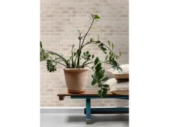 ESTAhome Tapete Backstein-Optik Pfirsichrosa 53 cm x 10.05 m