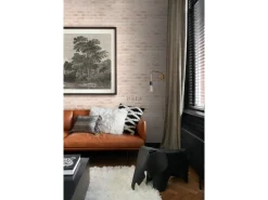 ESTAhome Tapete Backstein-Optik Pfirsichrosa 53 cm x 10.05 m