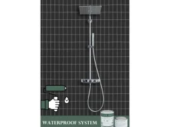 ESTAhome Tapete Kleine Fliesen Schwarz und Weiß 0,53 x 10,05 m 139032