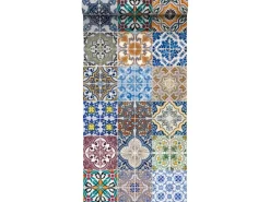 ESTAhome XXL-Vliestapete Spanische Fliesen Blau Orange Grün Und Beige 50 X 900 Cm - 158603