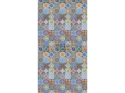 ESTAhome XXL-Vliestapete Spanische Fliesen Blau Orange Grün Und Beige 50 X 900 Cm - 158603