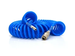 eyepower 15 m Druckluftschlauch 1/4" Spiralförmig 10 Bar in Blau