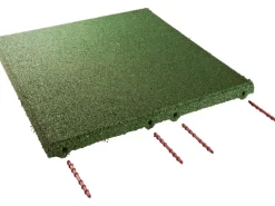 Fallschutzplatte/Elastikmatte Grün 50 cm x 50 cm x 3 cm