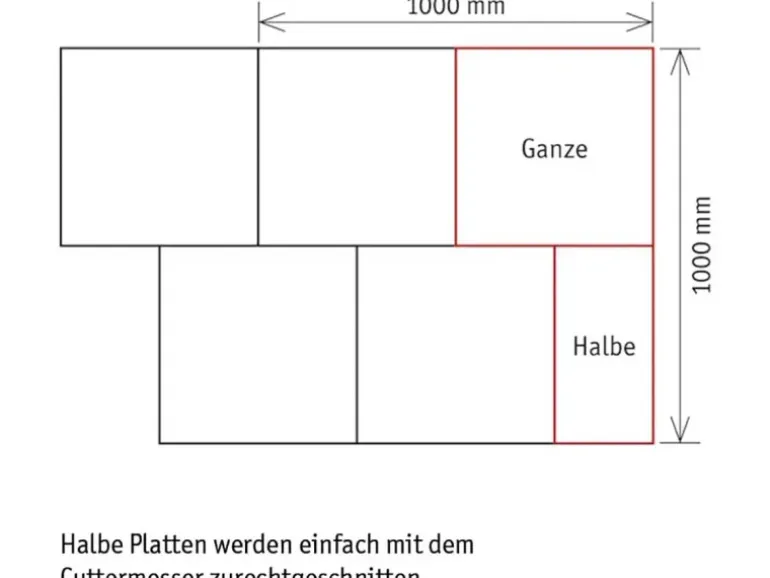 Fallschutzplatte/Elastikmatte Grün 50 cm x 50 cm x 3 cm